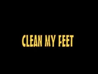 Limpar pés, limpar pila, pronto para excepcional pé porno!