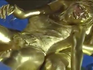Reina torturas oro painted esclava