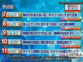 Subtitled japonsko zprávy televize show horoscope překvapení výstřik