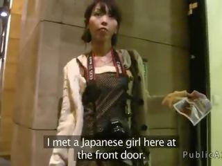 Japonez enchantress fucks uriaș johnson pentru străin în europa